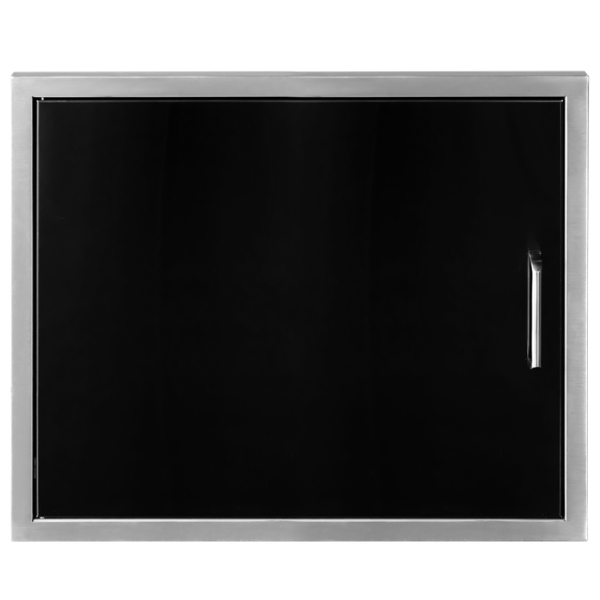 Wildfire Black SS Horizontal Single Door 27"x20" Woodland Direct