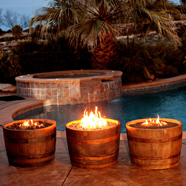 Wine Barrel Fire Pit Weathered Woodlanddirect Com