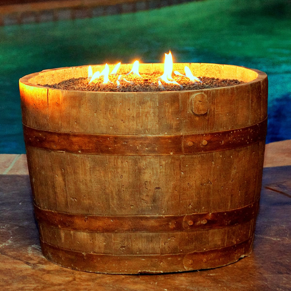 Wine Barrel Fire Pit Weathered Woodlanddirect Com Aiv Version Item M61200003 Wine Barrel Fire Pit