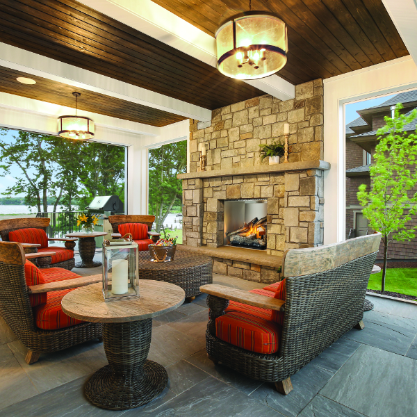 Napoleon Riverside 36 Clean Face Outdoor Fireplace | Woodland Direct