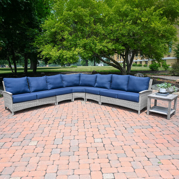 Three Birds Casual Bella Deep Seating Collection with Gray Wicker Frame