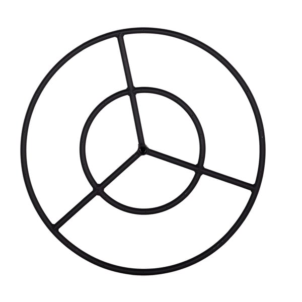 Black Steel Natural Gas Fire Ring Burner 24" Woodland Direct